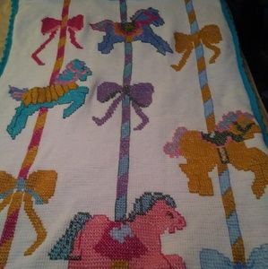 Hand made large Carousel Horse blanket.